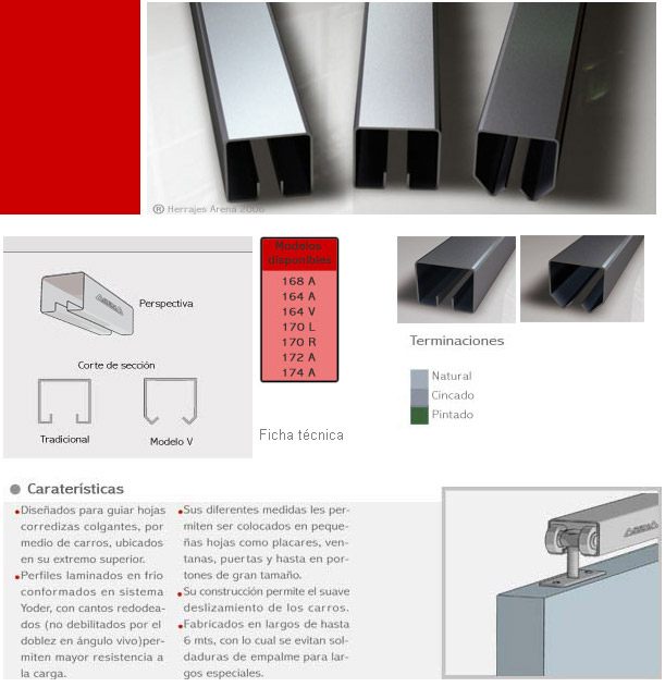 Gu�as y rieles superiores
